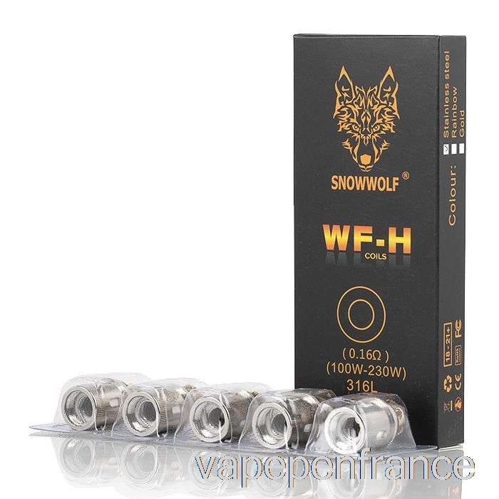 Bobines De Remplacement Snowwolf Wolf Wf Bobines 0,16ohm Wf-h (acier Inoxydable) Stylo Vape